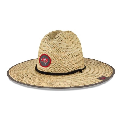 Red Tampa Bay Buccaneers Hat - New Era NFL Official NFL Training Straw Hat USA4356078